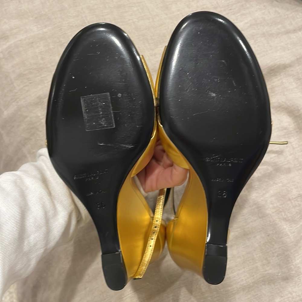 Saint Laurent gold wedges - Picture 4 of 8